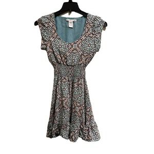 American Rag Women's Size Small Green Floral Dress